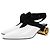 JW Anderson Scarpe J.W. Anderson in pelle bianca e camoscio nero con cinturini - vista 3