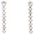 Autre Marque Orecchini a goccia in oro bianco 14K con diamanti