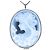 Autre Marque PT900 Platinhalskette mit Achat-Karten-Design