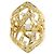 Autre Marque Anello fede in oro giallo 18K e diamanti