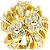 Autre Marque Ehering aus 18K Gelbgold mit Diamant - Ansicht 2