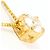 Autre Marque Collana in oro giallo 18K con pendente in diamante - vista 2