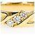 Autre Marque Goldbandring 18K Gelbgold mit Diamant - Ansicht 2