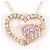 Autre Marque Collana in oro rosa 10K con zaffiro e diamante