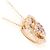 Autre Marque Collana in oro rosa 10K con zaffiro e diamante - vista 2