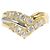 Autre Marque Anello fede in oro giallo 18K e platino con diamanti