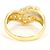 Autre Marque Anello fede in oro giallo 18K e platino con diamanti - vista 4