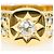 Autre Marque Anello fede elegante in oro giallo 18K e platino - vista 2