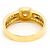 Autre Marque Anello fede elegante in oro giallo 18K e platino - vista 4
