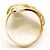 Autre Marque Ehering aus 18K Gelbgold und Platin mit Diamant - Ansicht 3