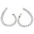 Autre Marque Eleganti orecchini a cerchio in oro bianco 18K con diamanti