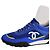 Sneakers Chanel blu in tessuto - vista 4