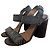 Sandali Givenchy neri in pelle con tacco a blocco e borchie