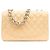 Borsa a Tracolla Chanel Beige Caviar Single Flap - vista 3