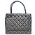 Borsa Tote Chanel Reissue in pelle Caviar nera - vista 3