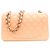Borsa a tracolla Chanel AO1113 in pelle d'agnello matelassé rosa salmone - vista 3