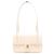 Borsa a tracolla Chanel Coco Small Flap in pelle caviar bianca stile preppy