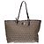 Fendi Zucchino Canvas Tote Bag mit Ledergriffen
