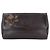 Gucci Pochette Vintage in Pelle Marrone con Intarsi Floreali