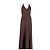Reformation Braunes Seidenkleid mit V Ausschnitt