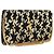 Autre Marque Saint Laurent Wallet On Chain Shoulder Bag Satin Black Gold