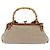 Miu Miu Bamboo Hand Bag Cotton 2way Beige Gold - vista 2