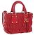 PRADA Hand Bag Leather 2way Red Gold