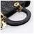 Christian Dior Lady Dior Canage Hand Bag Leather Black Gold Tone - vista 7