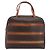 Céline CELINE Macadam Canvas Hand Bag PVC Leather Brown Gold - vista 13