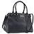 Salvatore Ferragamo Gancini Hand Bag Leather Black Silver