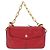 Miu Miu Chain Shoulder Bag Leather 2way Red Gold - vista 2