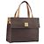 Céline CELINE Macadam Hand Bag PVC Brown Gold Tone