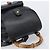 GUCCI Bamboo Backpack Leather Black Gold Tone 003 2034 0030 - vista 6