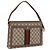 GUCCI GG Supreme Web Sherry Line Shoulder Bag PVC Beige 14 02 013