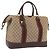 GUCCI GG Canvas Web Sherry Line Boston Bag Beige Gold Tone