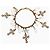 Bracciale Dolce & Gabbana Romantic acciaio dorato con croci e perle