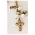 Bracciale Dolce & Gabbana Romantic acciaio dorato con croci e perle - vista 11