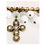 Bracciale Dolce & Gabbana Romantic acciaio dorato con croci e perle - vista 3