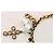 Bracciale Dolce & Gabbana Romantic acciaio dorato con croci e perle - vista 6
