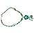 Autre Marque Collana in agata verde con pendente a fiore