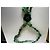 Autre Marque Collana in agata verde con pendente a fiore - vista 4