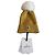Berretto Moncler in Lana Giallo Senape con Pompon