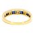 Autre Marque Ehering aus 18K Gelbgold mit Saphir und Diamant - Ansicht 3