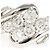 Autre Marque PT900 Platinring mit Diamant - Ansicht 2