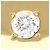Autre Marque 10K Gelbgold-Ring mit Diamant - Ansicht 2