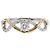 Autre Marque Anello fede elegante in oro giallo 18K e platino