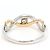 Autre Marque Anello fede elegante in oro giallo 18K e platino - vista 3