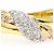 Autre Marque PT900 Platin- und 18K Gold Diamant-Bandring - Ansicht 2