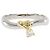Autre Marque Anello fede in platino PT900 e oro giallo 18K