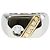 Autre Marque Ehering aus Platin und Gelbgold mit Diamant